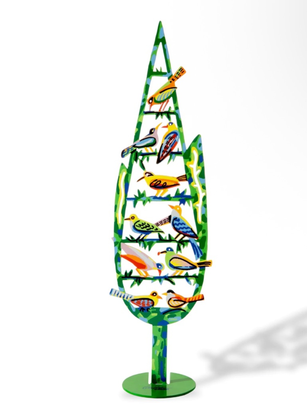 David Gerstein (b. 1944) Metal Birds Cypress Tree Pop Art - Picture 11 of 11